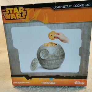 Star Wars Disney Thinkgeek Death Star Cookie Jar Ceramic Lucas Film 8" NIB 2015